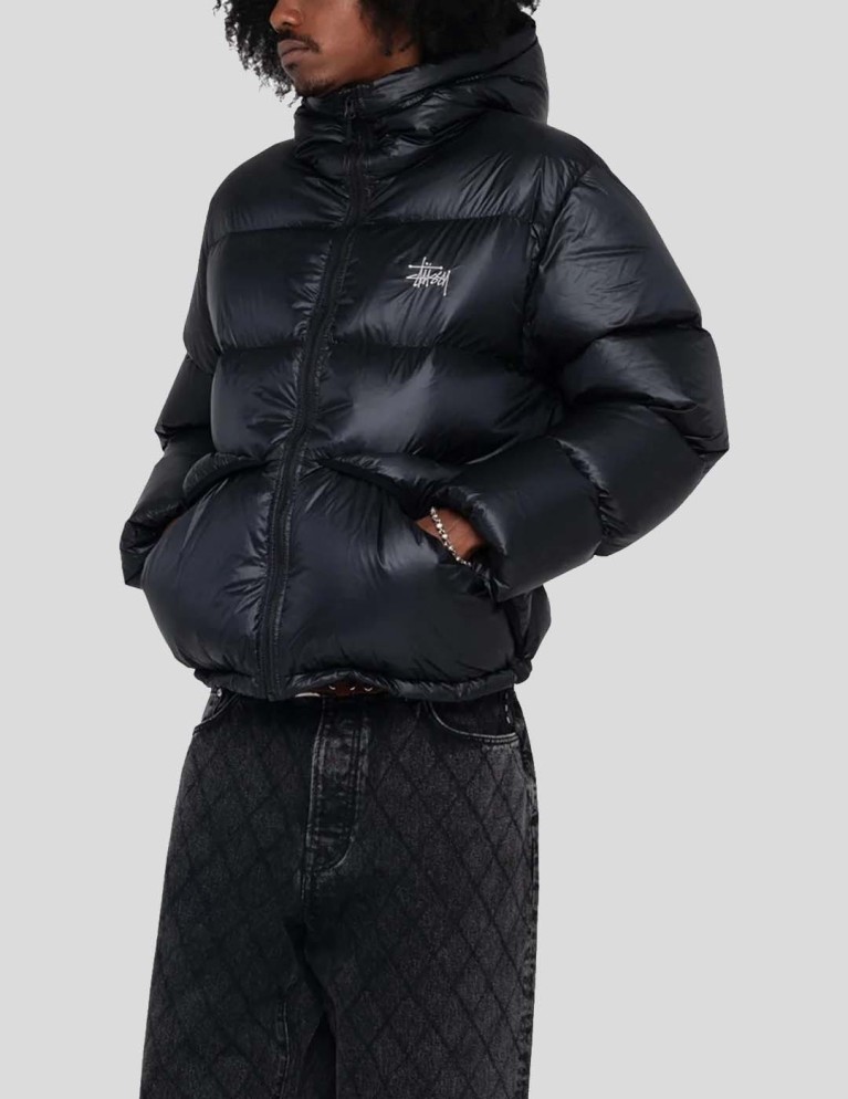 Caçador STUSSY micro ripstop down parka phantom black